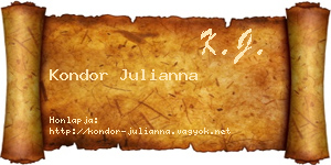 Kondor Julianna névjegykártya