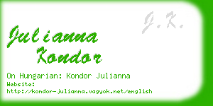 julianna kondor business card